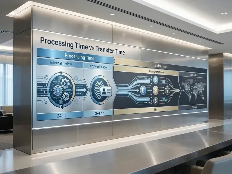 Timeline processing time vs transfer time National Casino